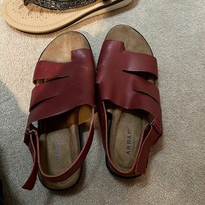 Sandal size 9.5 dark red